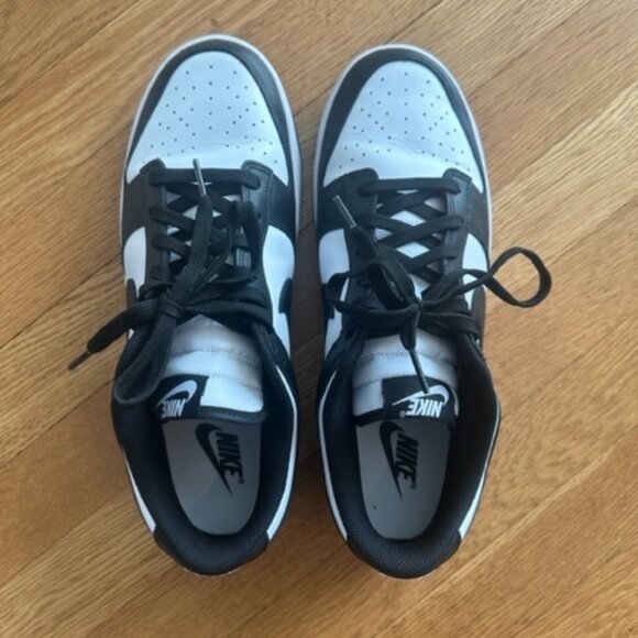 Nike Dunk Low White Black Womens Sizes 11 - Picture 1 of 8